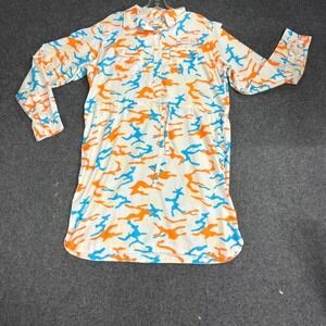 Magellan Outdoors Whataburger 2023 Camo Button Up Fish Gear Shirt Dress Size L